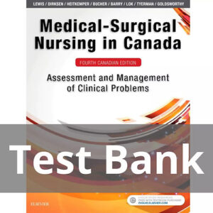 Cover of Lewis Medical-Surgical Nursing in Canada 4th Edition Test Bank