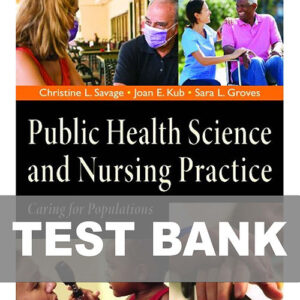 Public Health Science and Nursing Practice Test Bank cover image.