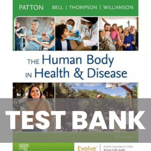 The Human Body in Health and Disease 8th Edition Patton textbook cover.