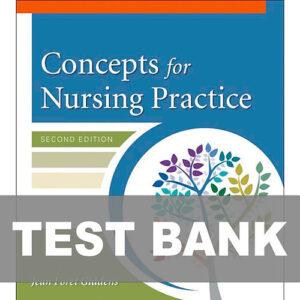 Cover image of "Concepts For Nursing Practice 2nd Edition Test Bank" for nursing students.