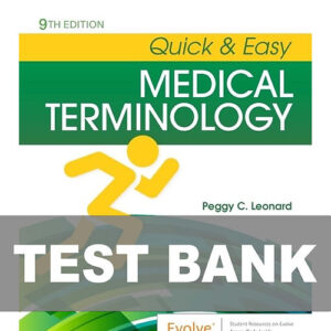 Quick & Easy Medical Terminology 9th Edition Leonard textbook cover.