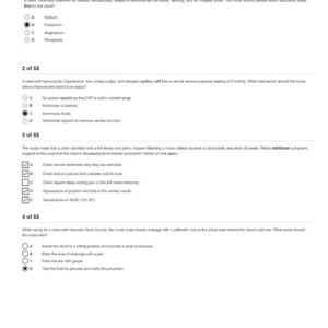 HESI Exit Critical Care V1 and V2 2024 Test Bank