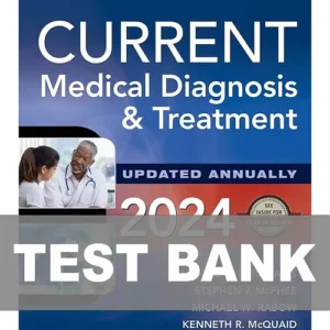 CURRENT Medical Diagnosis and Treatment 2024 63rd Edition Test Bank Cover