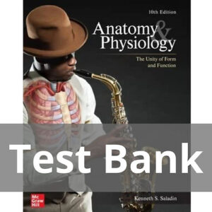 Cover image of "Anatomy & Physiology: The Unity of Form and Function 10th Edition TEST BANK", featuring a test bank with exam questions for students studying anatomy and physiology.