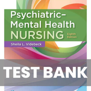 Psychiatric Mental Health Nursing 8th Edition Videbeck textbook cover.