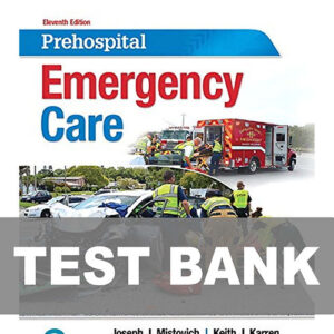 Prehospital Emergency Care 11th Edition Mistovich textbook cover.