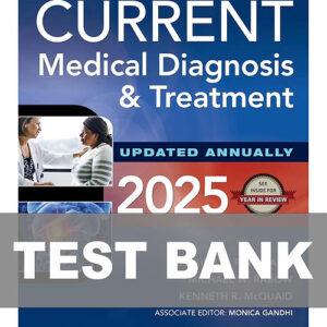 CURRENT Medical Diagnosis and Treatment 2025 64th Edition Test Bank Cover