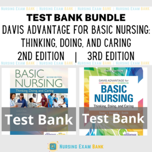 Davis Advantage for Basic Nursing Thinking, Doing, and Caring Test Bank Bundle Cover