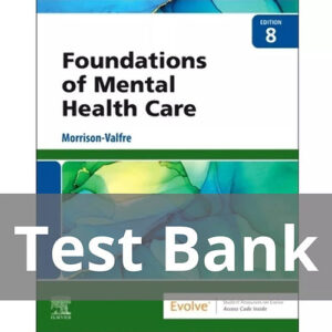 Foundations of Mental Health Care 8th Edition Morrison-Valfre Test Bank Cover