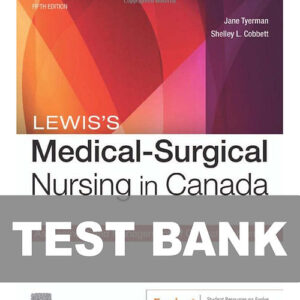 Cover of Lewis Medical-Surgical Nursing in Canada 5th Edition Test Bank