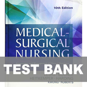 "Medical-Surgical Nursing 10th Edition Lewis Test Bank Cover"
