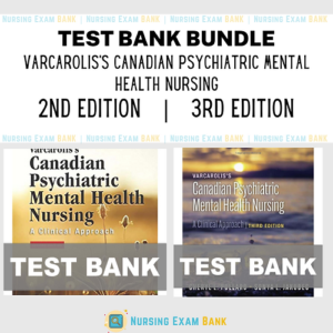 "Varcarolis Canadian Psychiatric Mental Health Nursing Test Bank Bundle Cover"