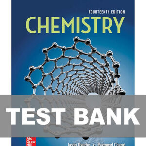 Cover image of "Chemistry 14th Edition by Raymond Chang Test Bank", featuring essential practice questions for mastering chemistry concepts.